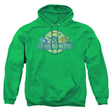 Load image into Gallery viewer, Land Before Time Retro Logo Mens Hoodie Kelly Green