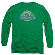 Load image into Gallery viewer, Land Before Time Retro Logo Mens Long Sleeve Shirt Kelly Green Officially Licensed