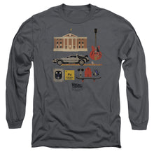 Load image into Gallery viewer, Back To The Future Items Mens Long Sleeve Shirt Charcoal