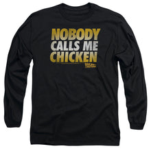 Load image into Gallery viewer, Back To The Future Chicken Mens Long Sleeve Shirt Black
