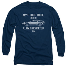 Load image into Gallery viewer, Back To The Future Other Ride Mens Long Sleeve Shirt Navy