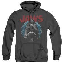 Load image into Gallery viewer, Jaws Water Circle Heather Mens Hoodie Black