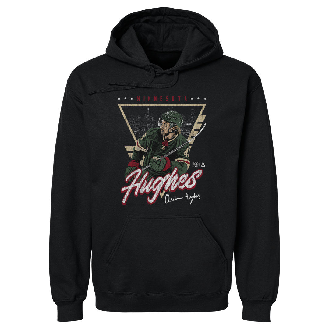 Quinn Hughes Minnesota Triangle Retro WHT