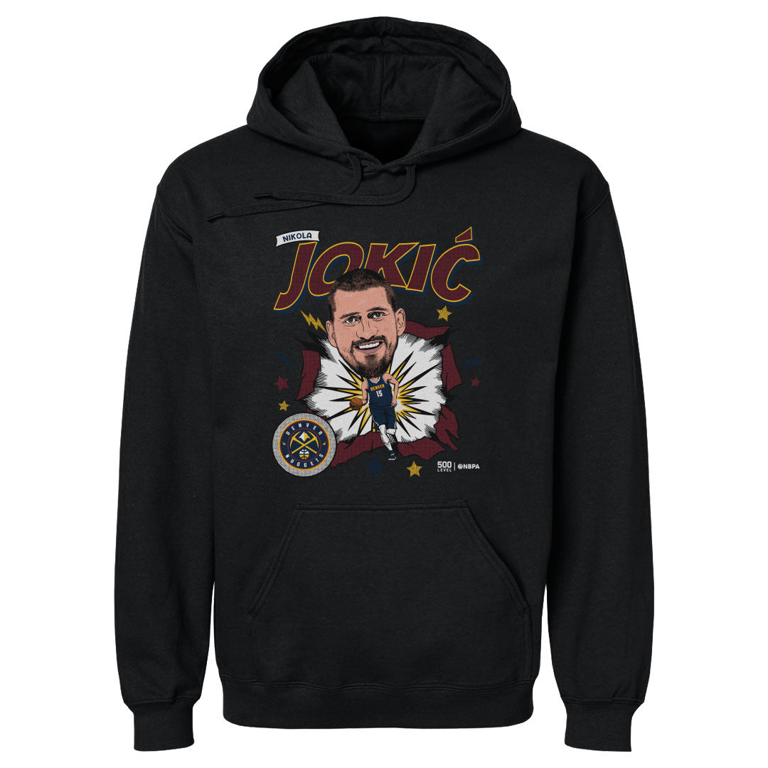 Nikola Jokic Denver Nuggets Caricature Retro WHT