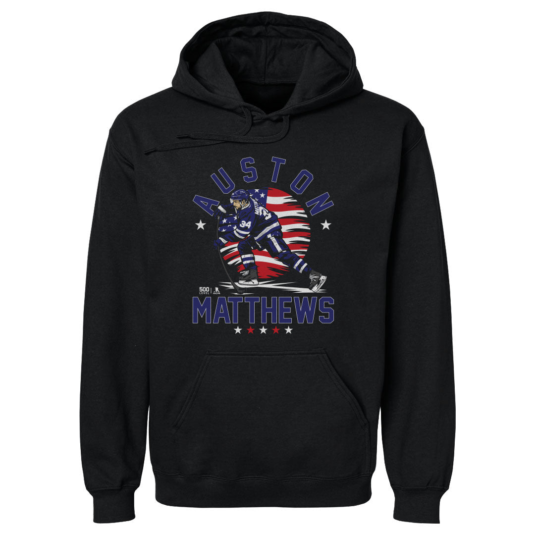 Auston Matthews Toronto USA Flag WHT