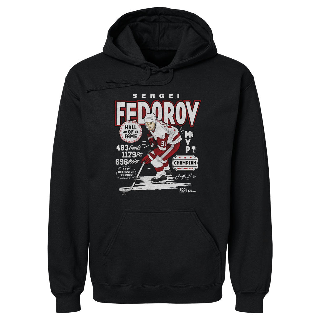 Sergei Fedorov Detroit Vintage Stats WHT