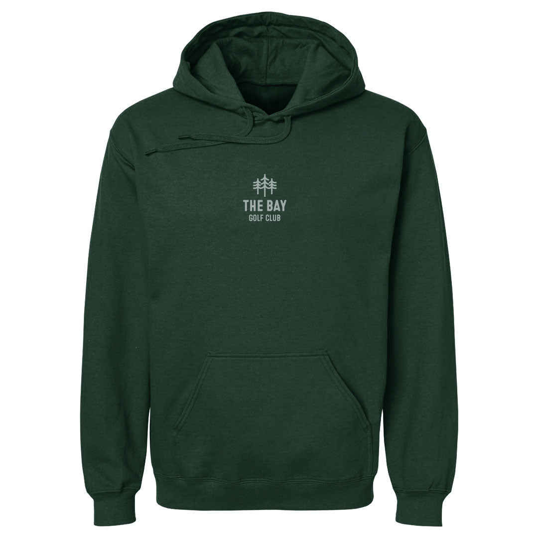 The Bay Golf Club Wordmark Trees Small WHT