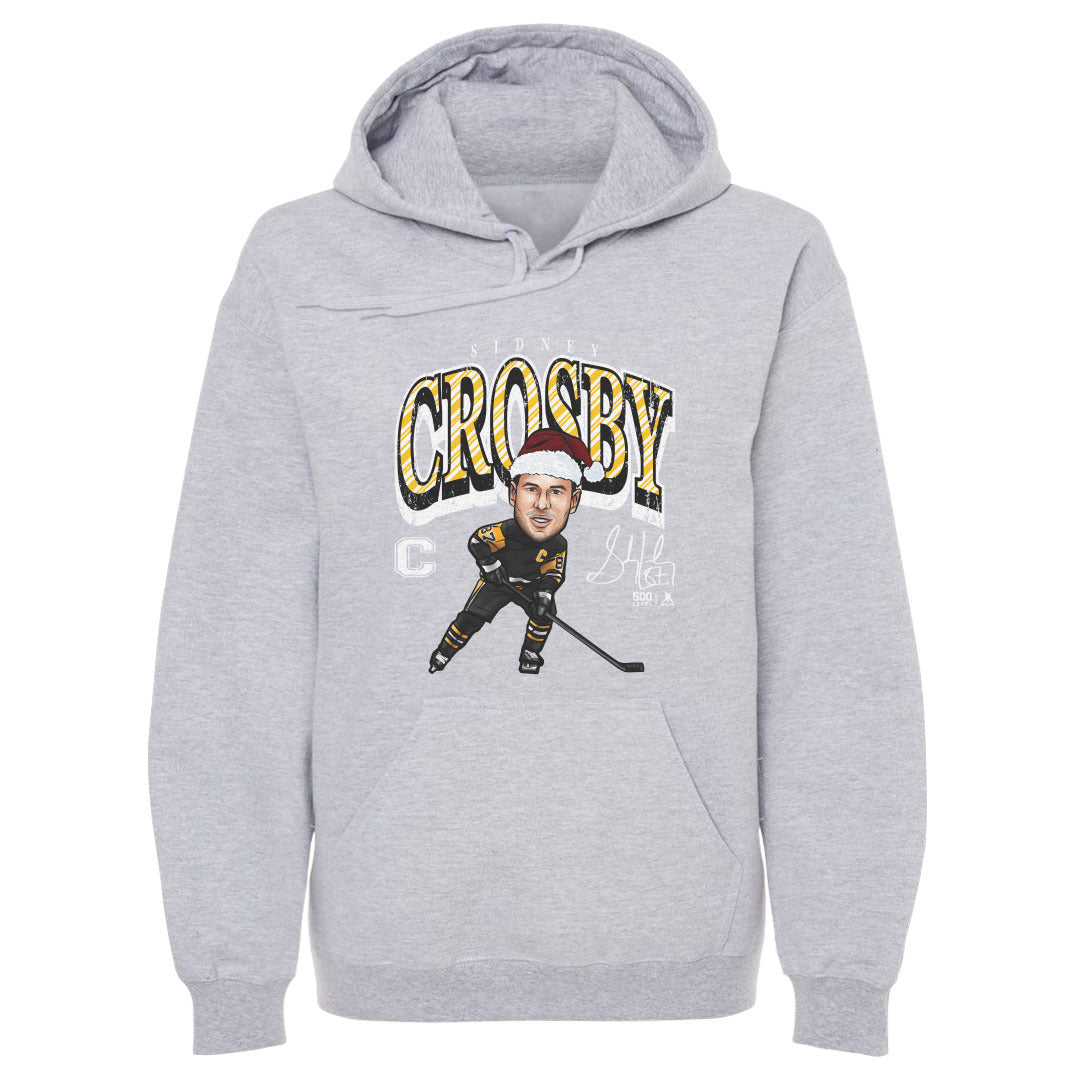 Sidney Crosby Pittsburgh Cartoon Santa Hat WHT
