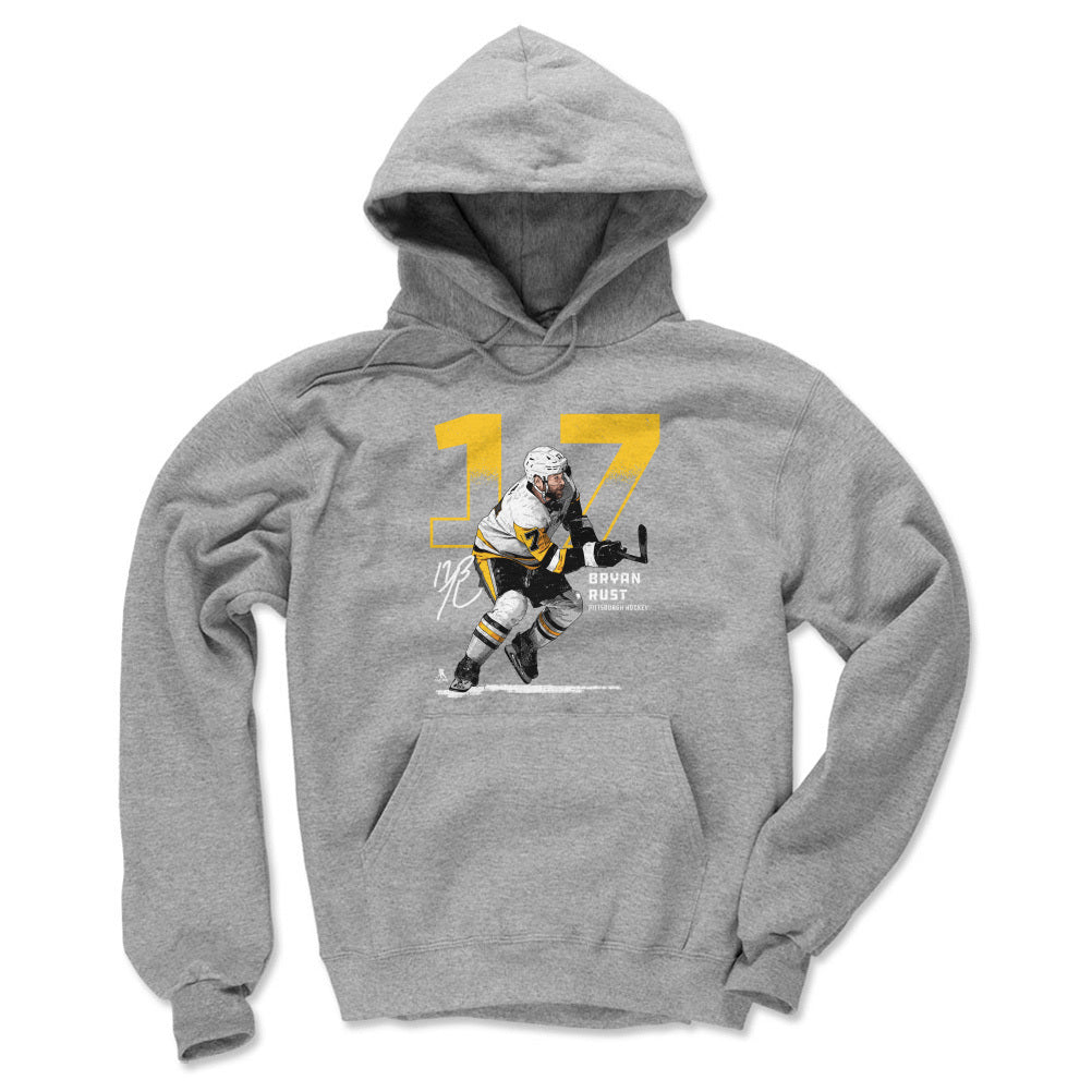 Bryan Rust Pittsburgh Outline WHT