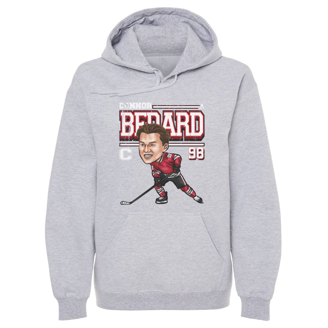Connor Bedard Chicago Cartoon WHT