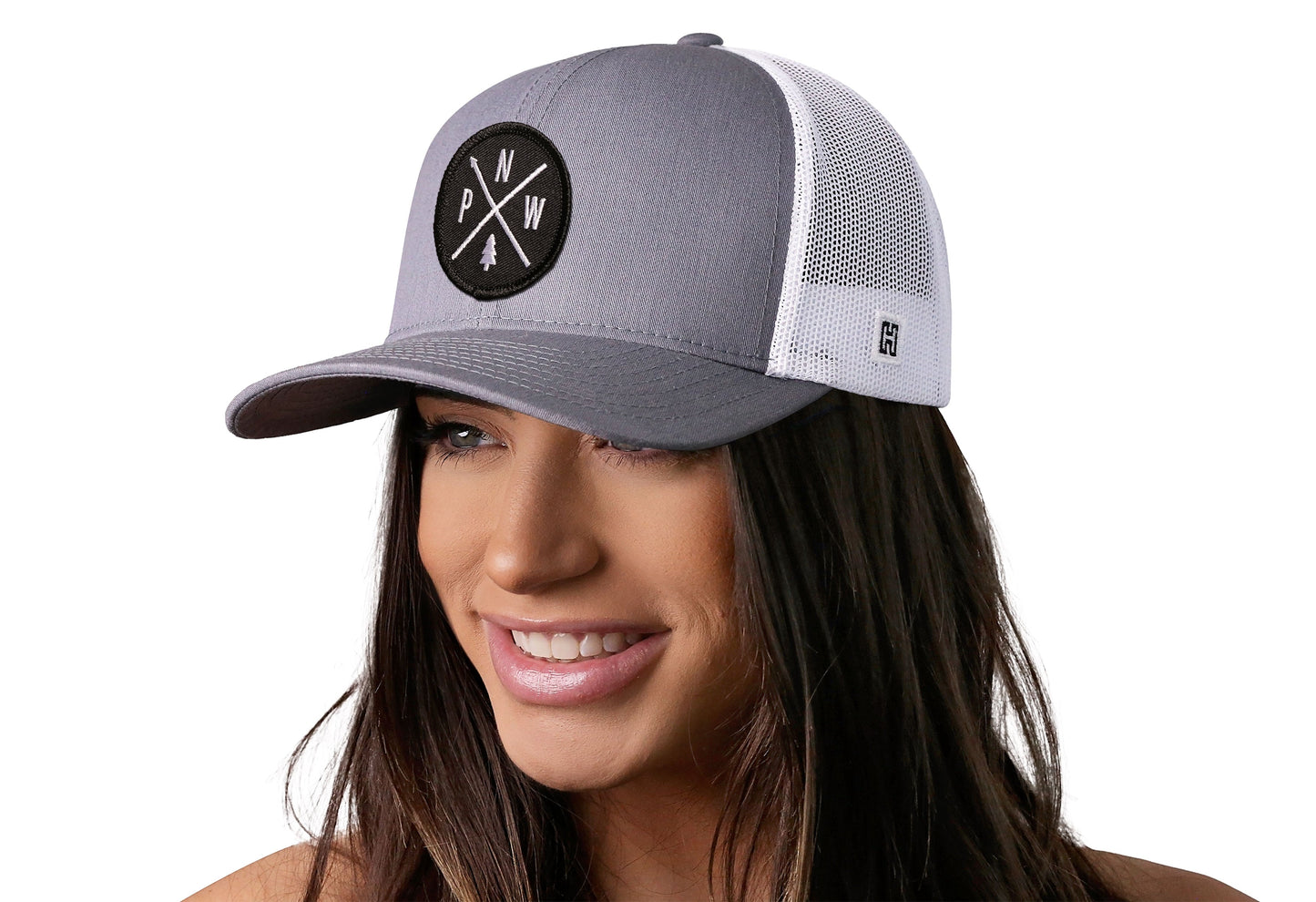 PNW Trucker Haka Hat Gray-White PNW X Snapback