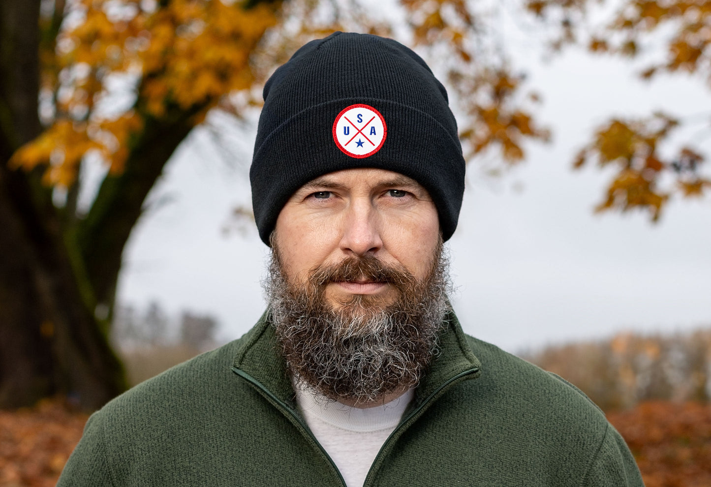USA Beanie Haka Hat Black USA X