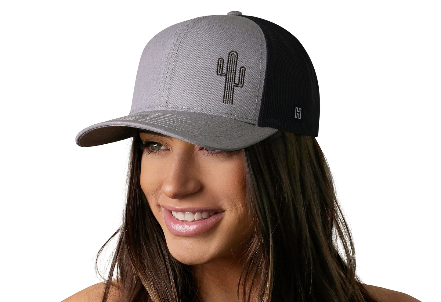 Cactus Trucker Haka Hat Gray-Black Cactus Snapback