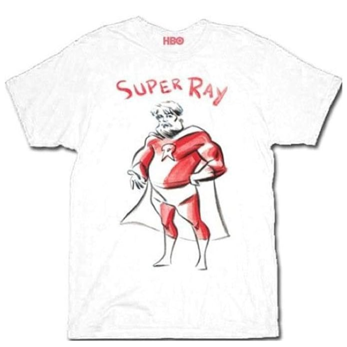 Super Ray Sketch White Adult T Shirt Tee
