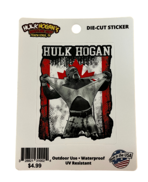 Hulk Hogan Canada Shirt Rip Sticker