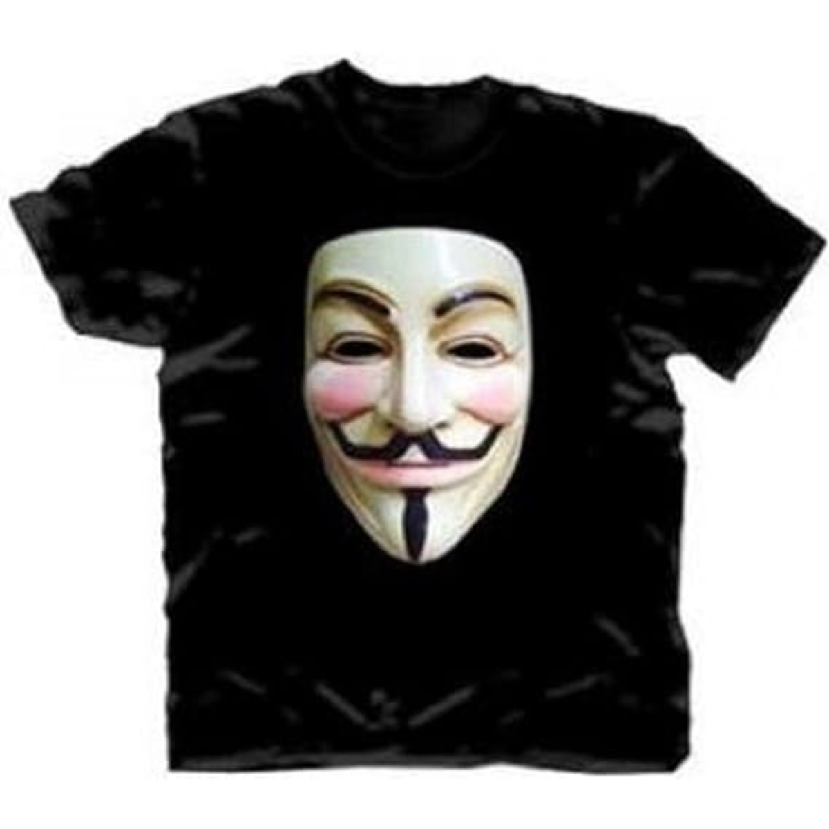 DC Comics V For Vendetta Photo Real Guy Fawkes Mask Adult T Shirt Adult