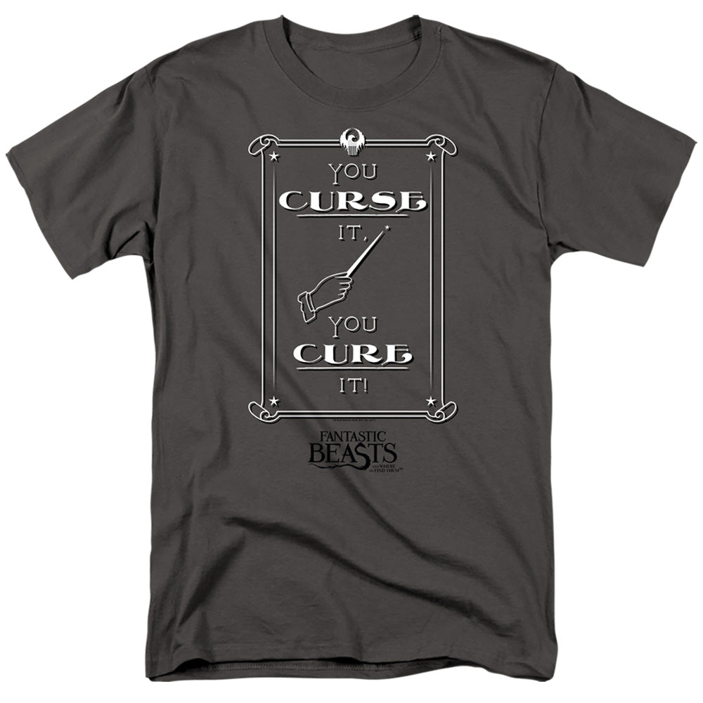 Fantastic Beasts Curse It Mens T Shirt Charcoal