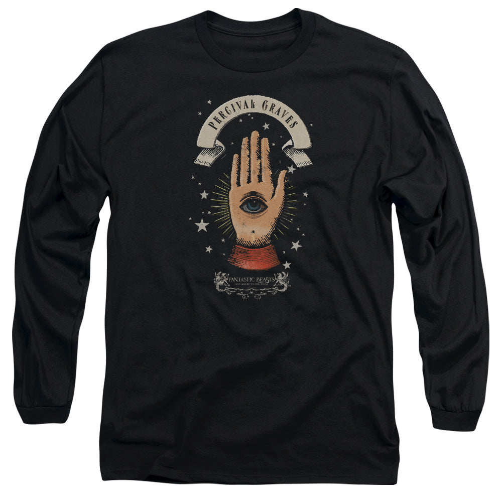 Fantastic Beasts Percival Graves Mens Long Sleeve Shirt Black Officially Licensed