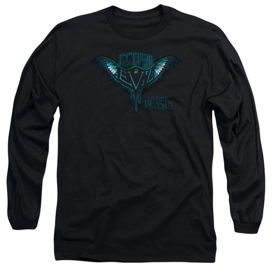 Fantastic Beasts Swooping Evil Mens Long Sleeve Shirt Black Officially Licensed