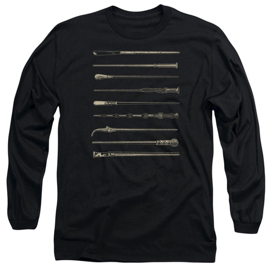 Fantastic Beasts 2 Wands Mens Long Sleeve Shirt Black Officially Licensed