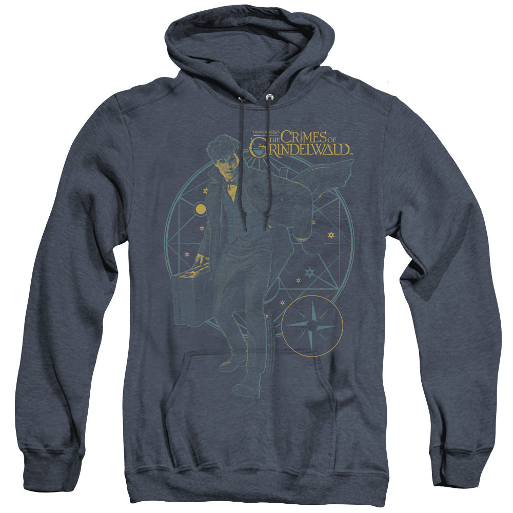 Fantastic Beasts 2 Suitcase Heather Mens Hoodie Navy