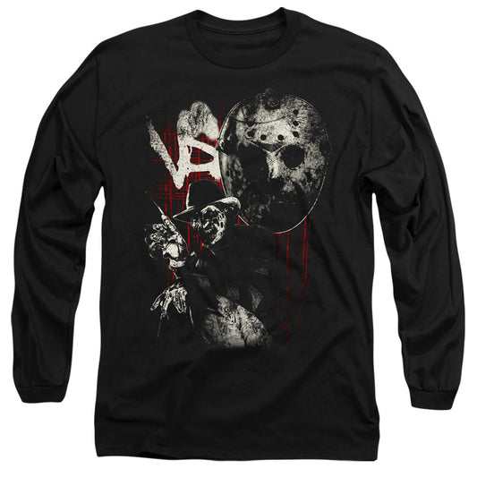 Freddy Vs Jason Scratches Mens Long Sleeve Shirt Black Officially Licensed