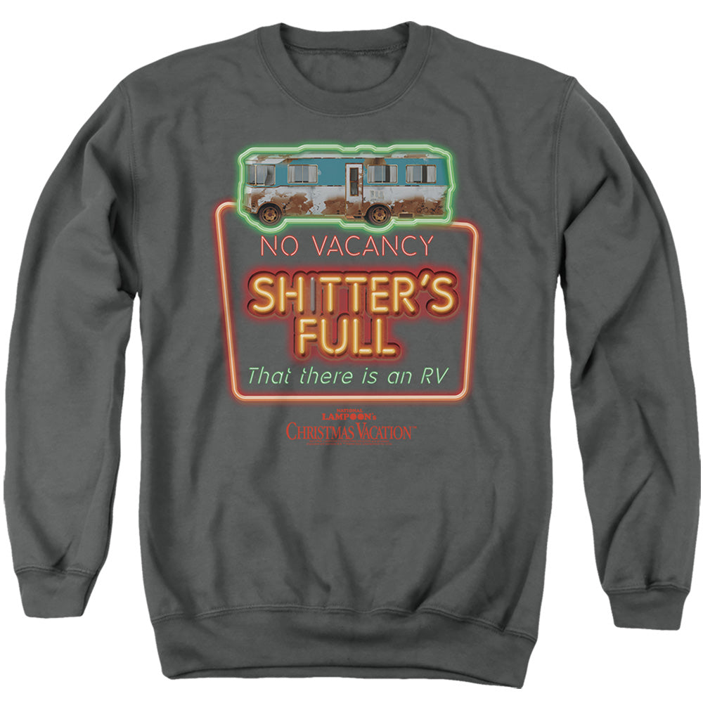 Christmas Vacation No Vacancy Shtter'S Full Mens Crewneck Sweatshirt Charcoal Officially Licensed