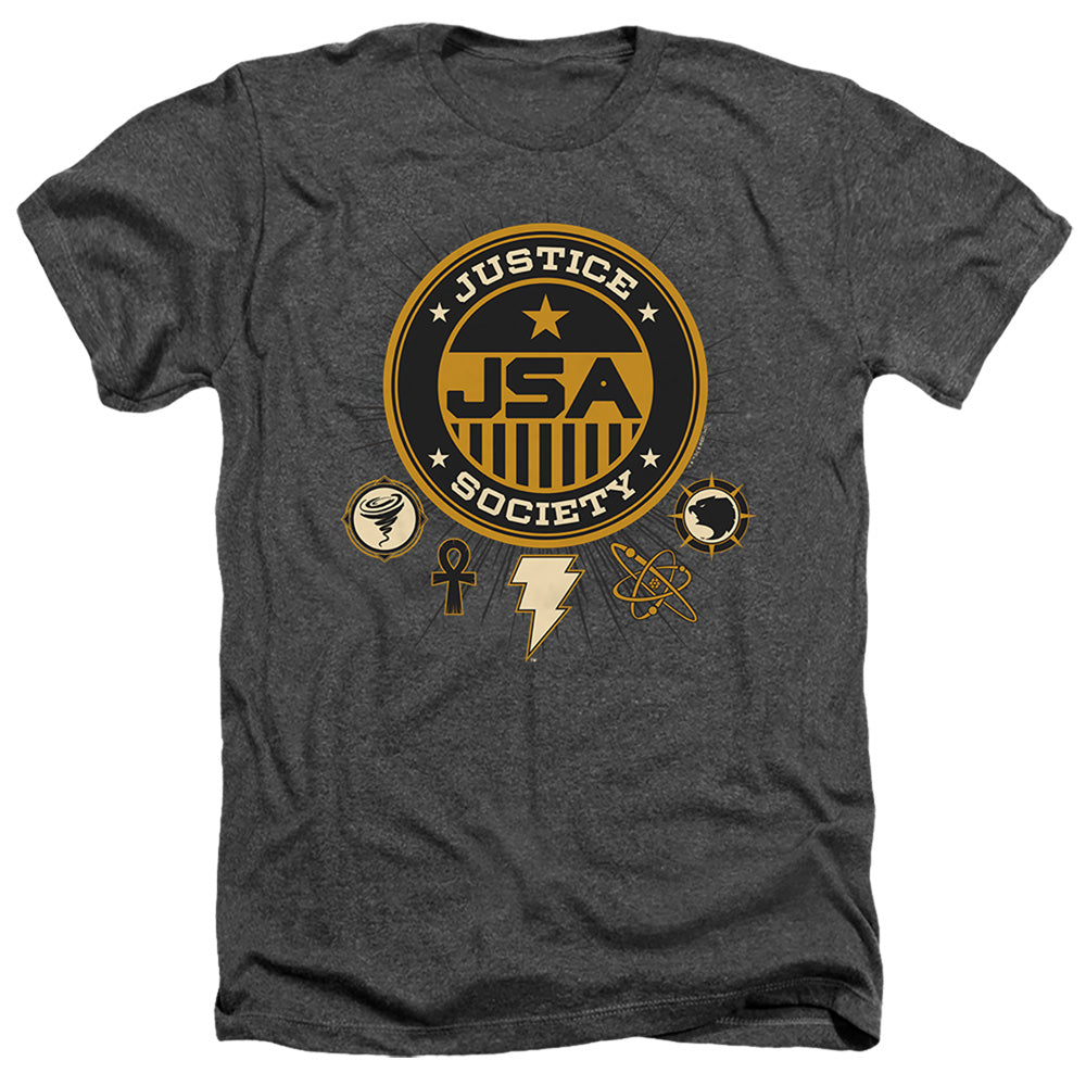 Black Adam Black Adam Justice Society Heather Mens T Shirt Charcoal