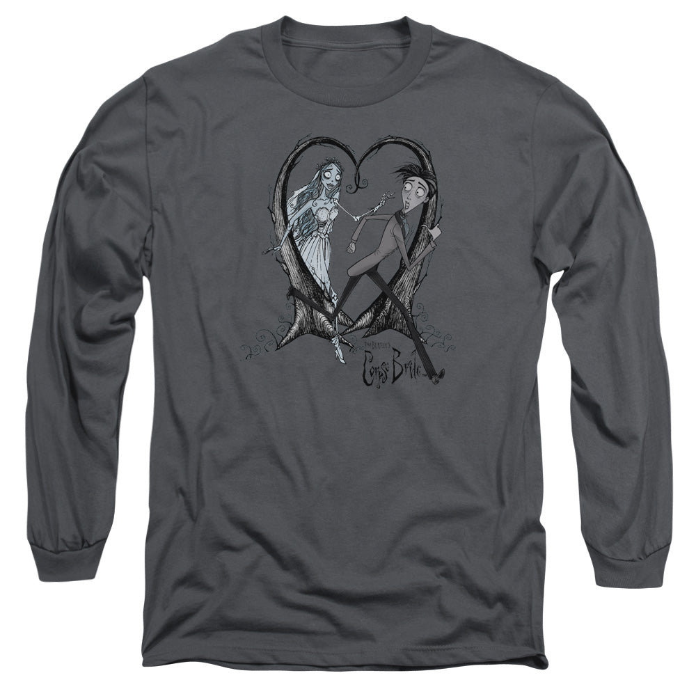 Corpse Bride Runaway Groom Mens Long Sleeve Shirt Charcoal Officially Licensed