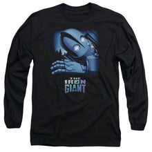 Load image into Gallery viewer, Iron Giant Giant And Hogarth Mens Long Sleeve Shirt Black Officially Licensed