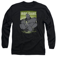 Load image into Gallery viewer, Iron Giant Helping Hand Mens Long Sleeve Shirt Black Officially Licensed