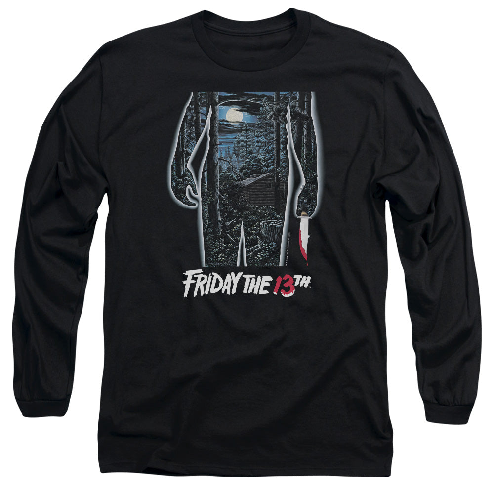 Friday The 13Th 13Th Poster Mens Long Sleeve Shirt Black Officially Licensed
