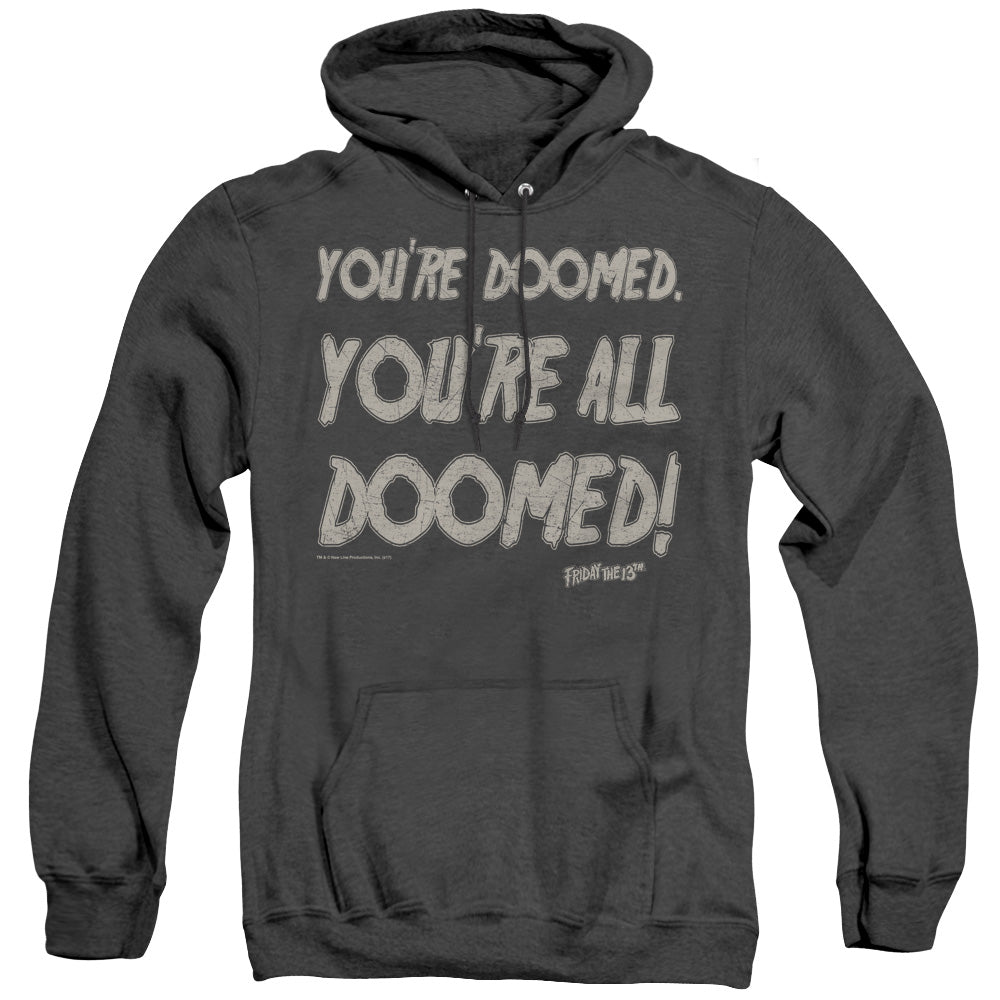 Friday The 13th Doomed Heather Mens Hoodie Black