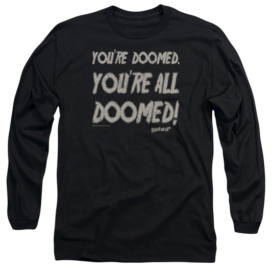 Friday The 13Th Doomed Mens Long Sleeve Shirt Black Officially Licensed