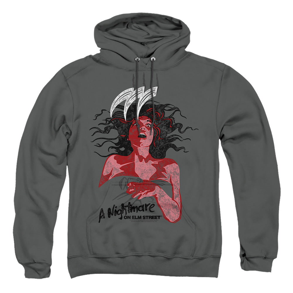 Nightmare On Elm Street Illustrated European Poster Mens Hoodie Charcoal