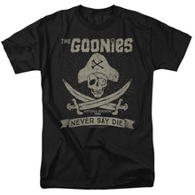 Load image into Gallery viewer, The Goonies Never Say Die Mens T Shirt Black