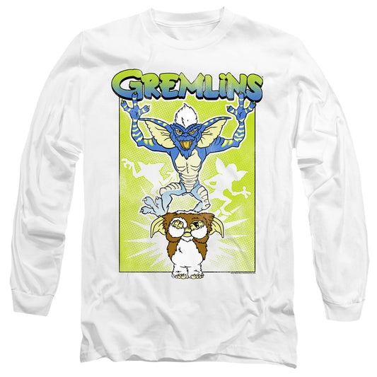 Gremlins Be Afraid Mens Long Sleeve Shirt White Officially Licensed