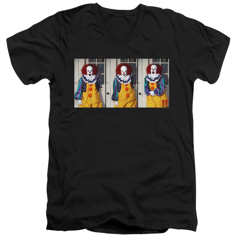 IT 1990 Joke Mens Slim Fit V-Neck T Shirt Black