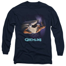 Load image into Gallery viewer, Gremlins Original Poster Mens Long Sleeve Shirt Navy Officially Licensed