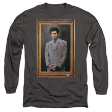 Load image into Gallery viewer, Seinfeld Kramer Portrait Mens Long Sleeve Shirt Charcoal Officially Licensed