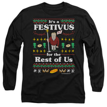 Load image into Gallery viewer, Seinfeld Festive Festivus Mens Long Sleeve Shirt Black Officially Licensed