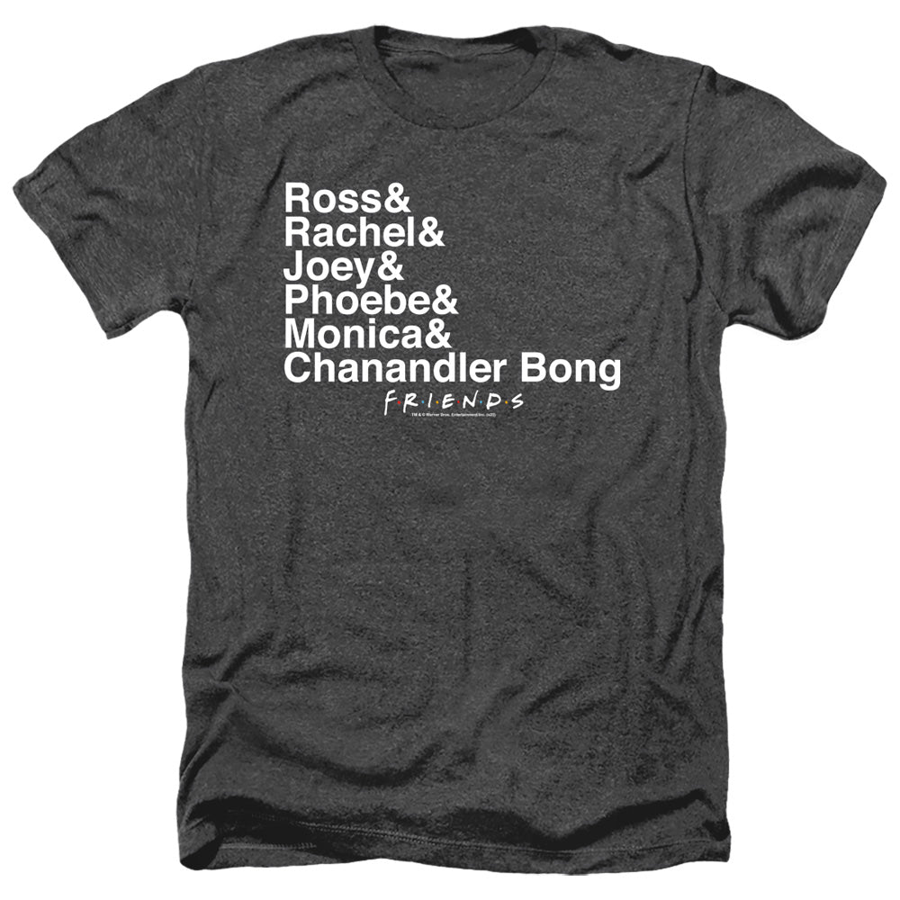 Friends Chanandler Bong Heather Mens T Shirt Black