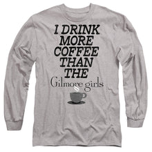 Load image into Gallery viewer, Gilmore Girls More Coffee Mens Long Sleeve Shirt Athletic Heather Officially Licensed