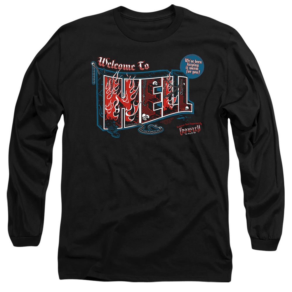 Supernatural Welcome Mens Long Sleeve Shirt Black Officially Licensed
