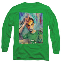 Load image into Gallery viewer, Big Bang Theory Sheldon Painting Mens Long Sleeve Shirt Kelly Green Officially Licensed