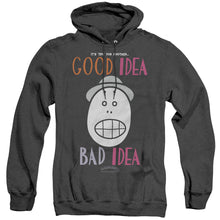 Load image into Gallery viewer, Animaniacs Good Idea Bad Idea Heather Mens Hoodie Black
