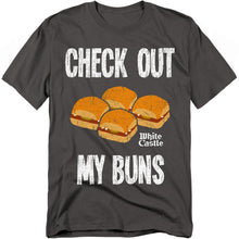 Load image into Gallery viewer, White Castle My Buns Mens T Shirt Charcoal