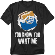 Load image into Gallery viewer, White Castle Want Me Mens T Shirt Black