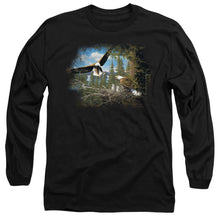 Load image into Gallery viewer, Wildlife Spring Bald Eagles Mens Long Sleeve Shirt Black