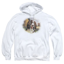 Load image into Gallery viewer, Wildlife Springer Spaniel Head Mens Hoodie White
